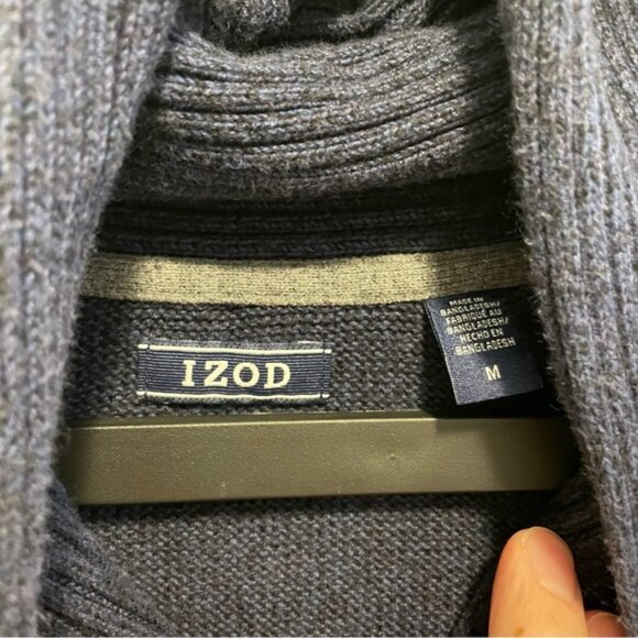 Izod Dark Blue Cowl Neck Sweater - Picture 3 of 3